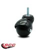 Service Caster 2 Inch Gloss Black Hooded 5/16 Inch Threaded Stem Ball Caster SCC, 4PK SCC-TS01S20-POS-GB-516-4
